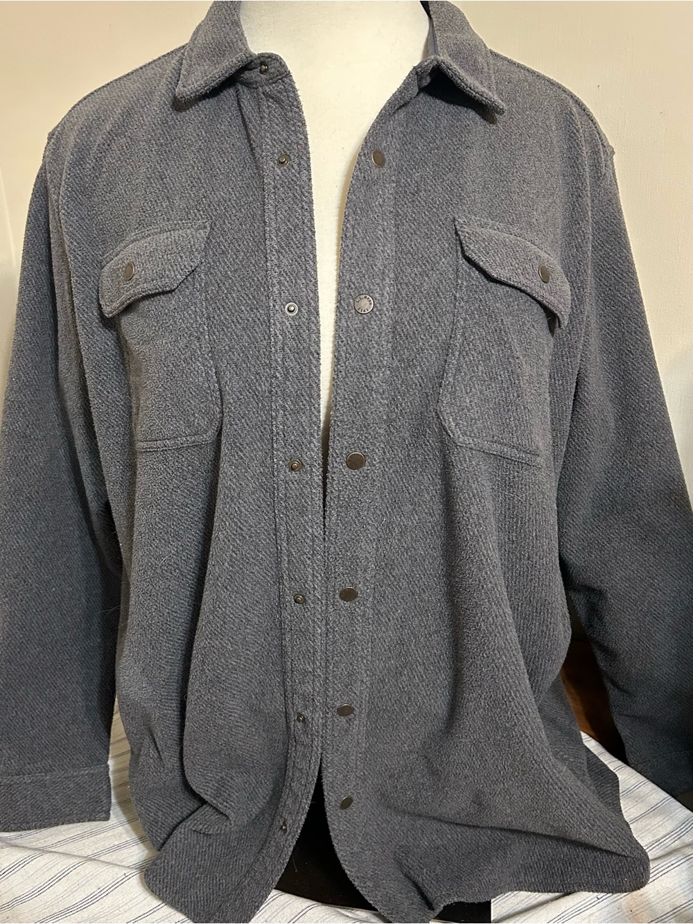 LL BEAN SNAP FRONT SHIRT JACKET